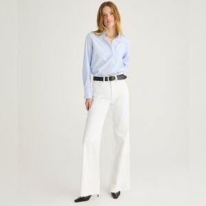 J.Crew Slim Wide-Leg White Jeans | Size 26